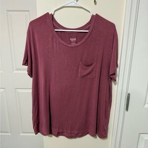 Mossimo Supply Co Pink and Purple Boxy Short Sleeve Tee